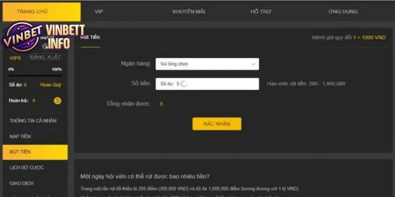 Có nhiều phương thức nạp tiền cược như chuyển khoản ngân hàng